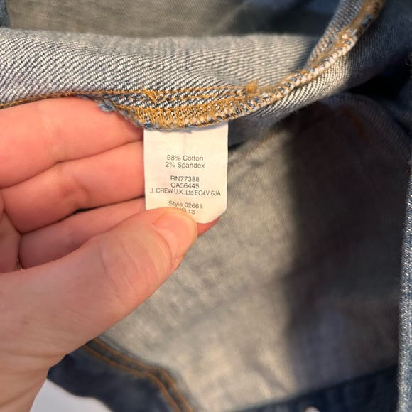 J. Crew Women's Classic Jean Jacket Blue Denim Trucker Size Large - Picture 5 of 10